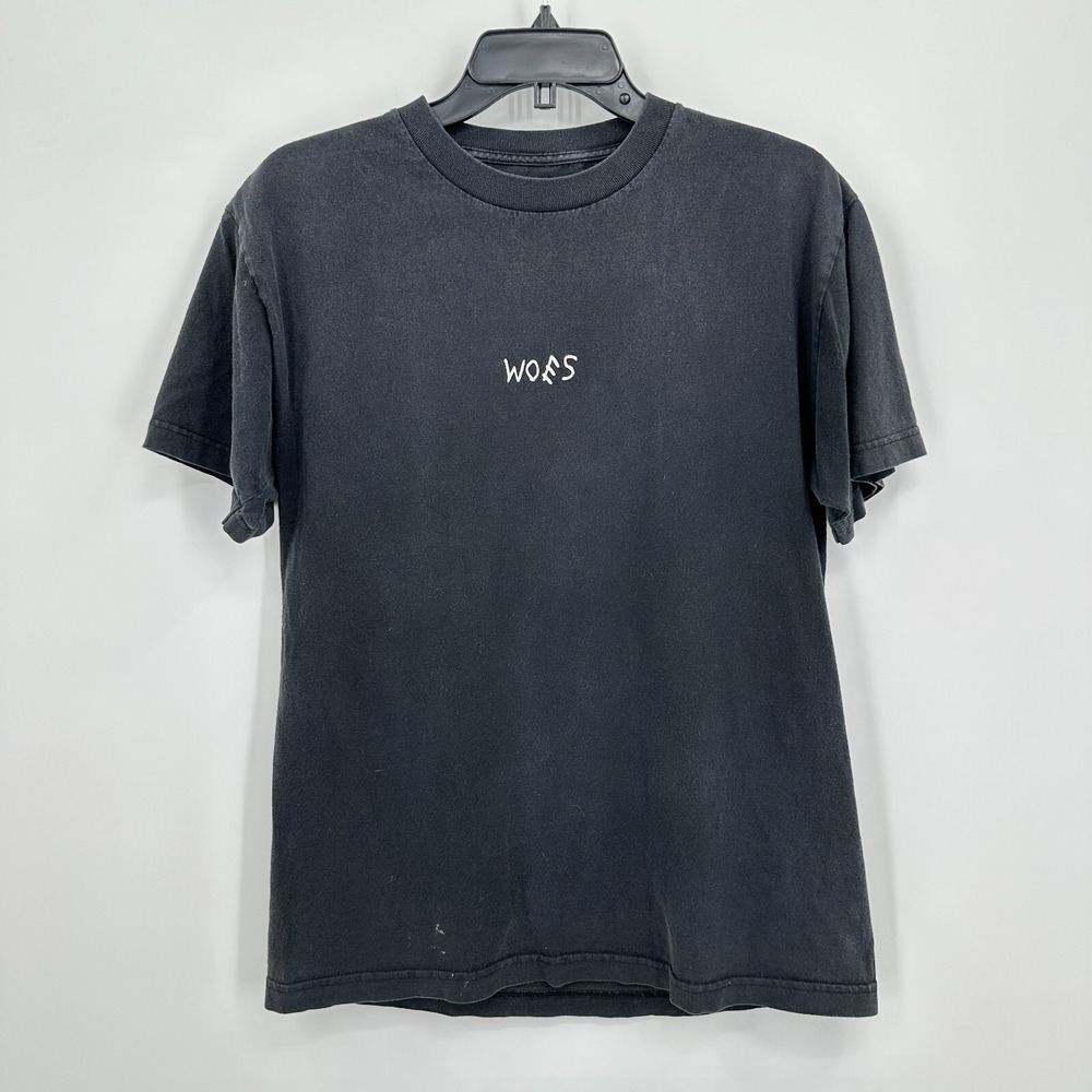 Eldon Drake Woes T-shirt Mens M Black White Minimalist Streetwear Rap Grunge